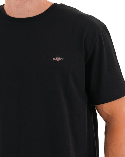 Gant Printed Archive Shield T Shirt Black
