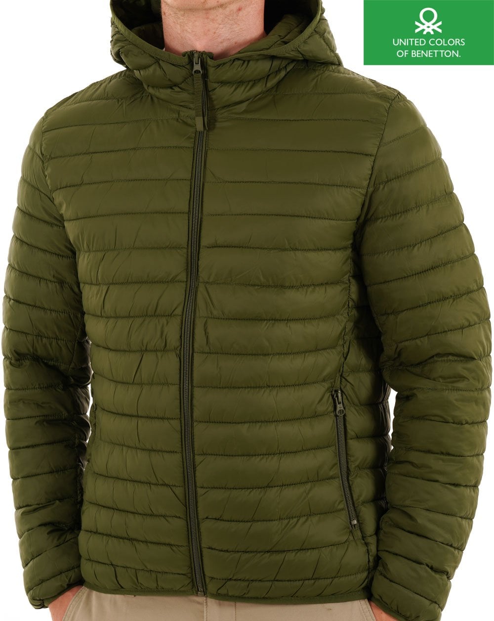 Benetton Puffer Jacket Dark Forest