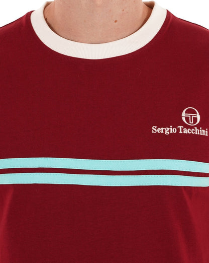 Sergio Tacchini New Supermac T Shirt Rhubarb
