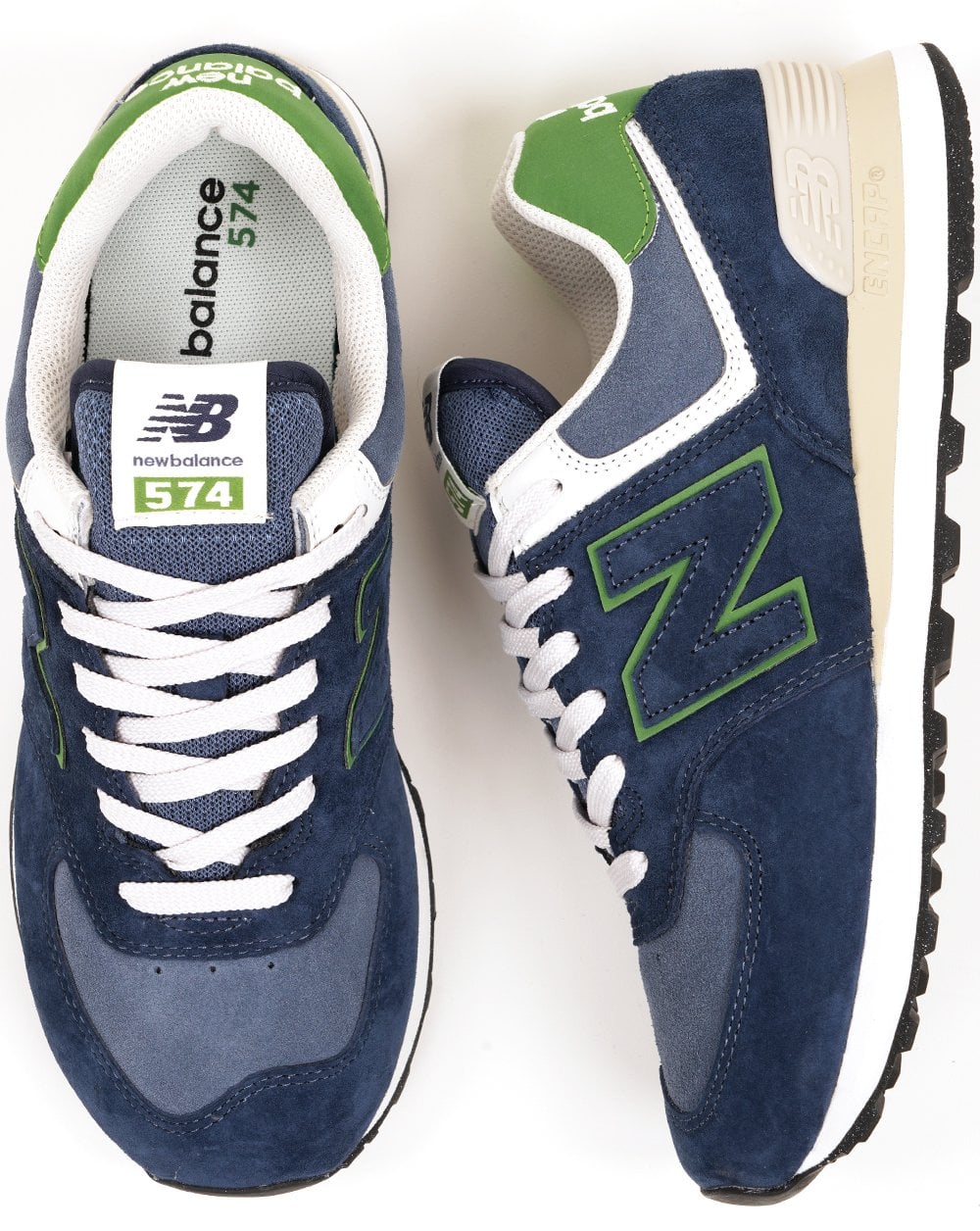 New Balance 574 Trainers Navy / Green