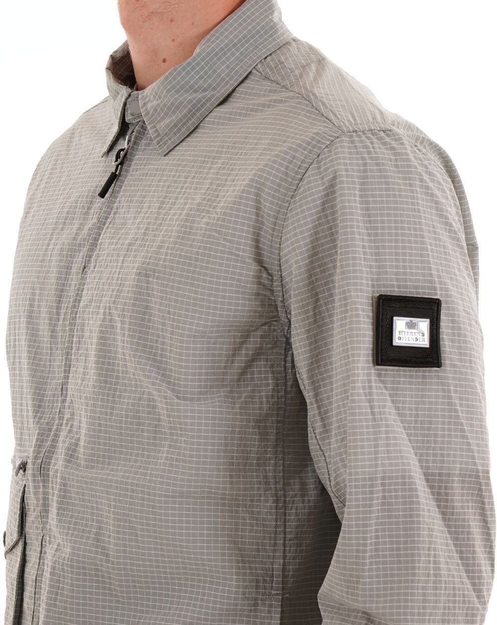 Weekend Offender Vinnie Overshirt Silver Grey