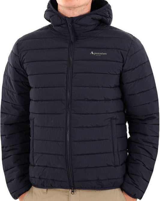 Aquascutum Hooded 100 GSM Jacket Navy