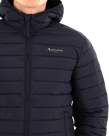 Aquascutum Hooded 100 GSM Jacket Navy