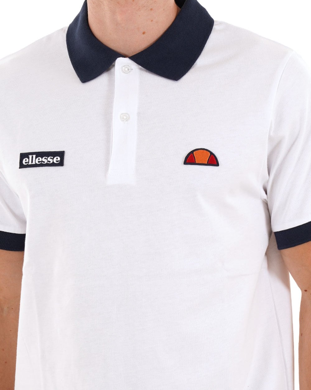 Ellesse Lessepsia Polo Shirt White/Navy