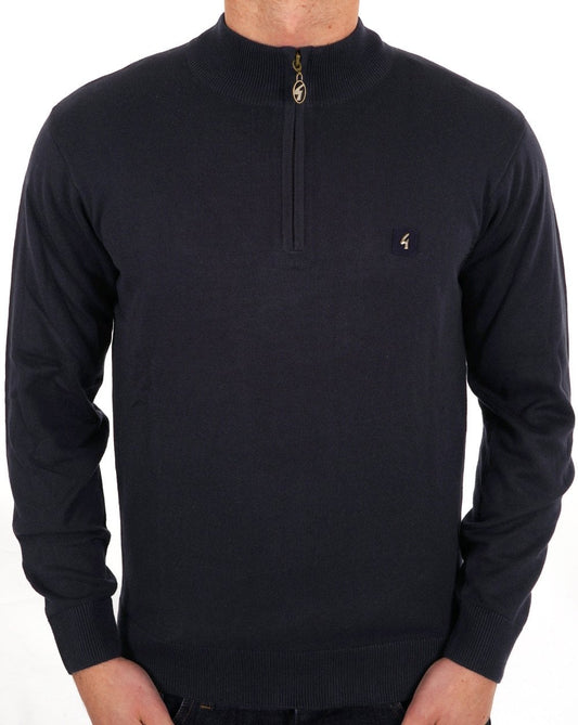 Gabicci Vintage Gabicci Vintage 1/4 Zip Jumper Navy