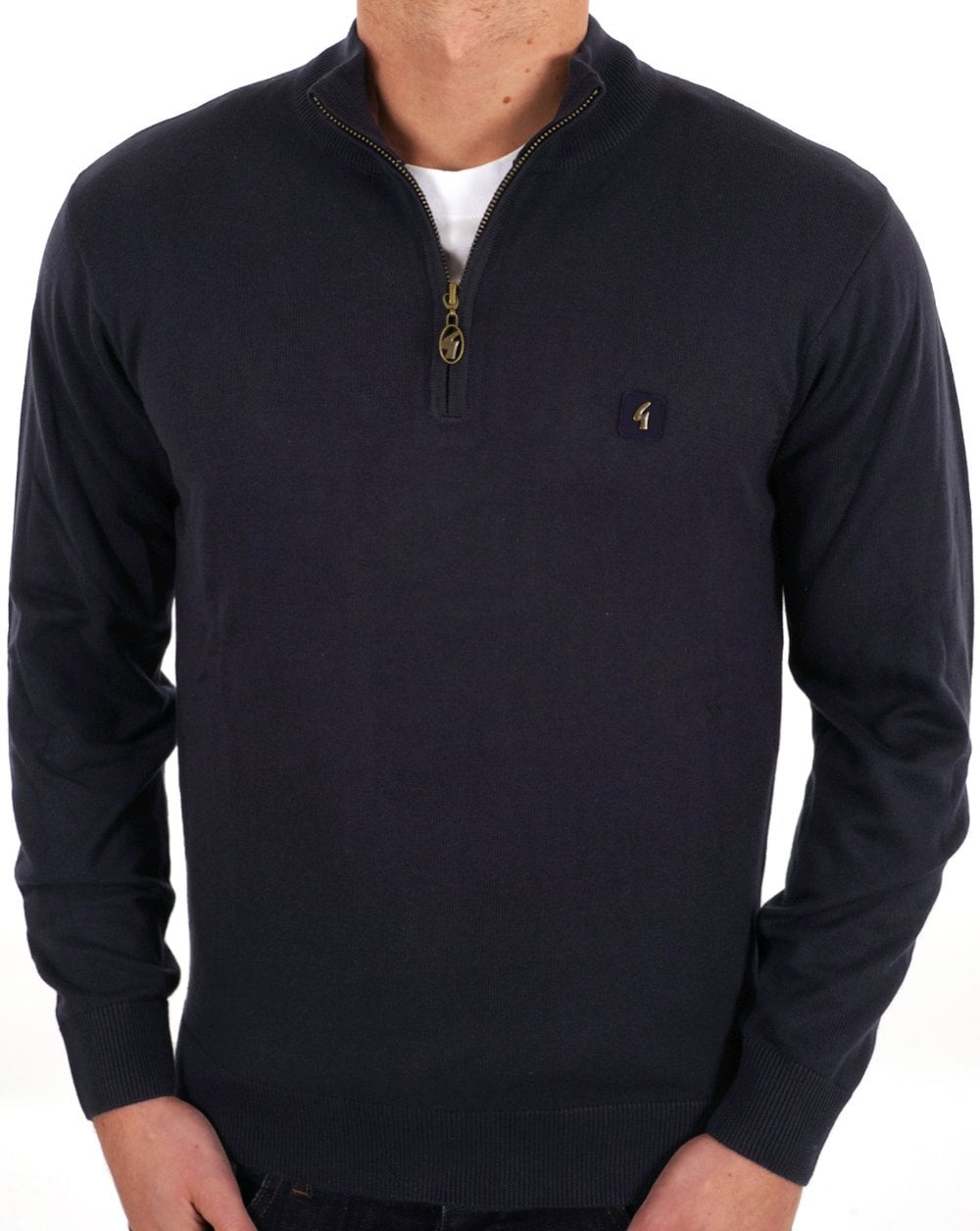 Gabicci Vintage 1/4 Zip Jumper Navy