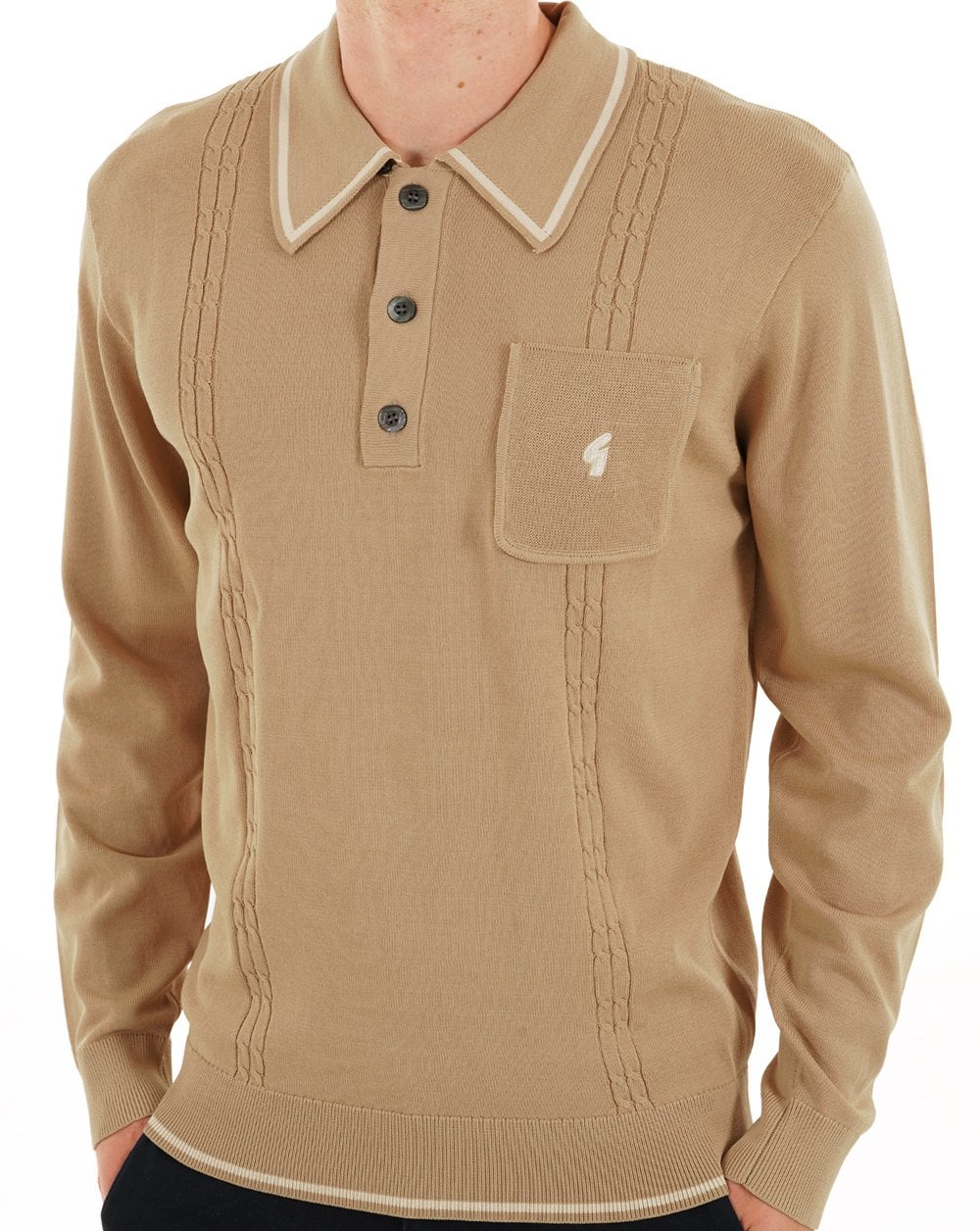 Gabicci Vintage Ned Archive Polo Nutmeg