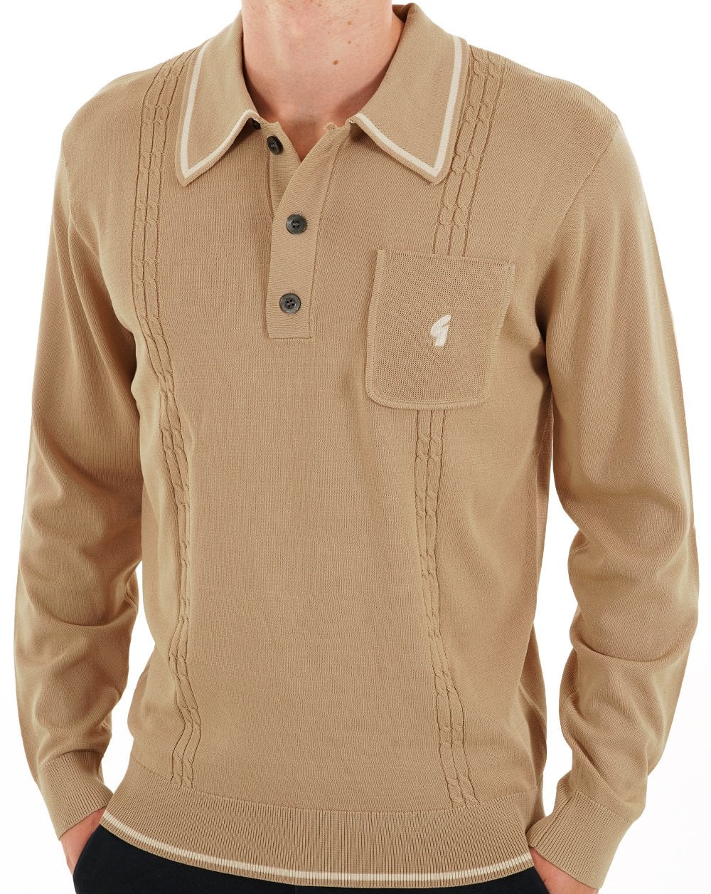Gabicci Vintage Ned Archive Polo Nutmeg