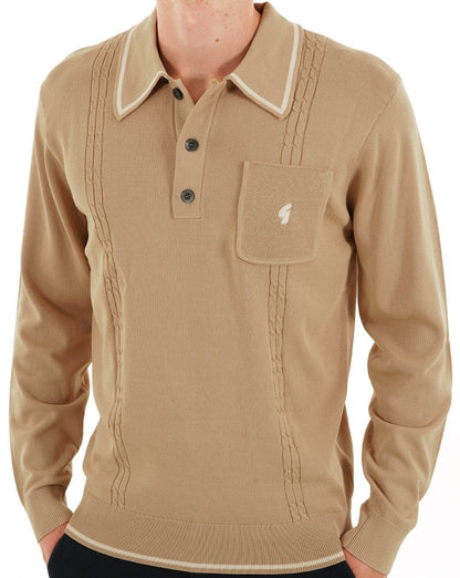 Gabicci Vintage Ned Archive Polo Nutmeg