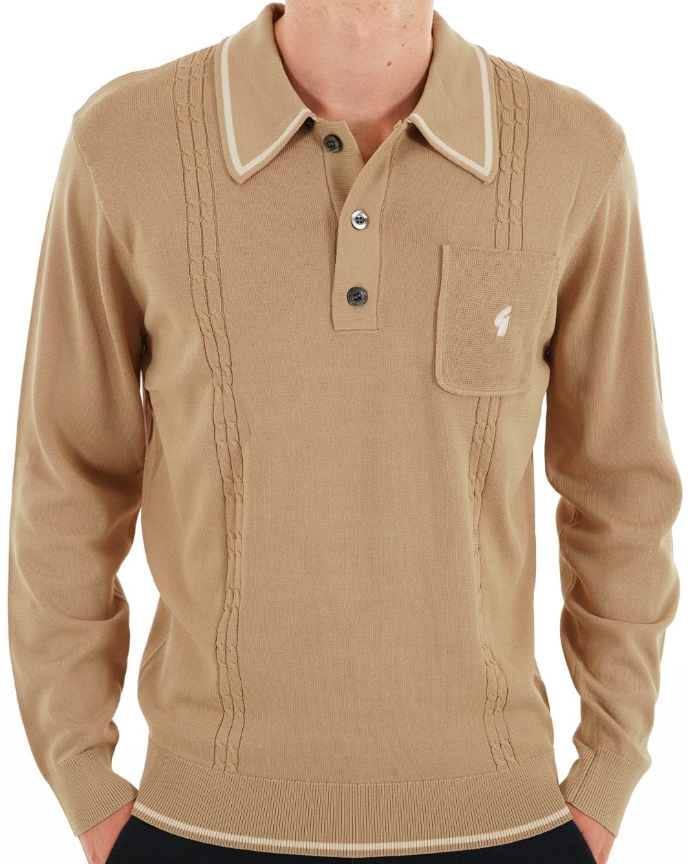Gabicci Vintage Ned Archive Polo Nutmeg