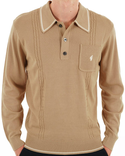 Gabicci Vintage Ned Archive Polo Nutmeg