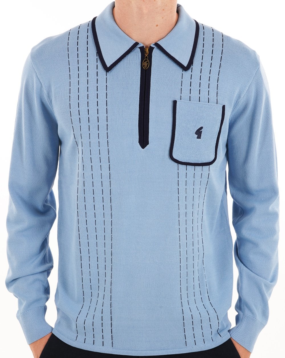 Gabicci Vintage Darron Archive Polo Blue