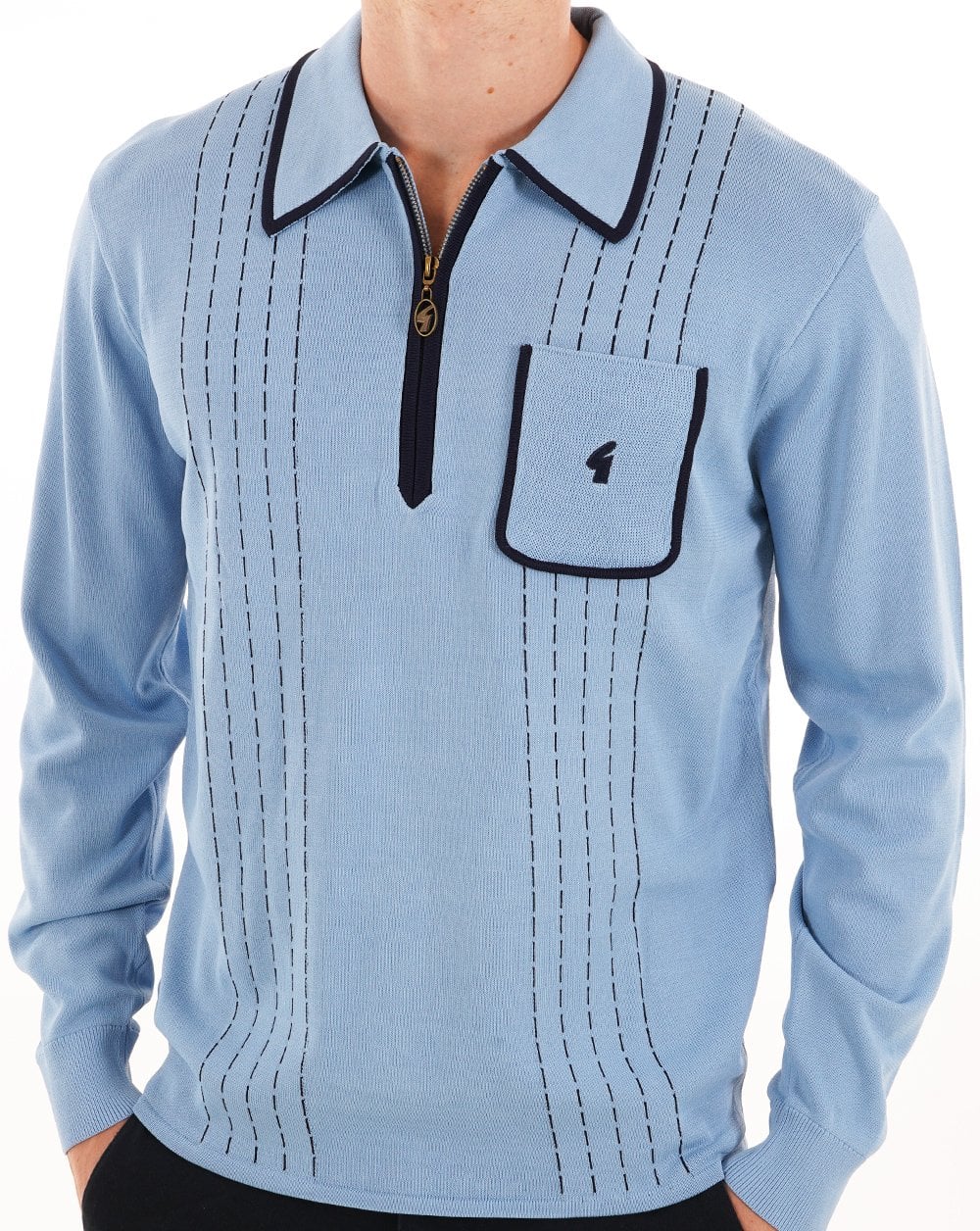 Gabicci Vintage Darron Archive Polo Blue