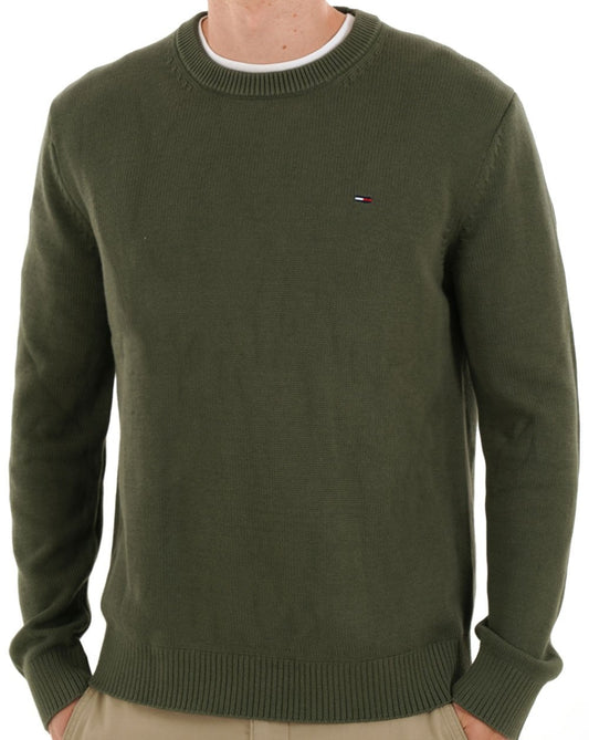 Tommy Jeans Essential Crew Jumper Pewter Green