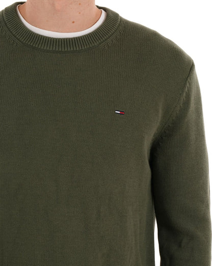 Tommy Jeans Essential Crew Jumper Pewter Green
