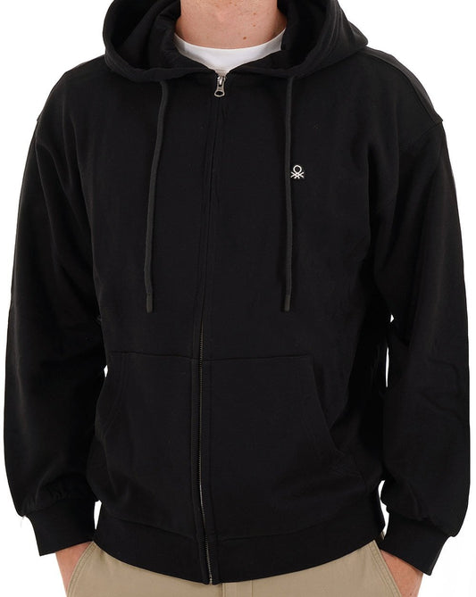 Benetton Full Zip Hoodie Black