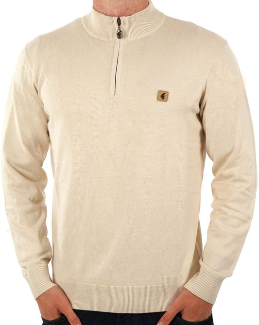 Gabicci Vintage Gabicci Vintage 1/4 Zip Jumper Cream