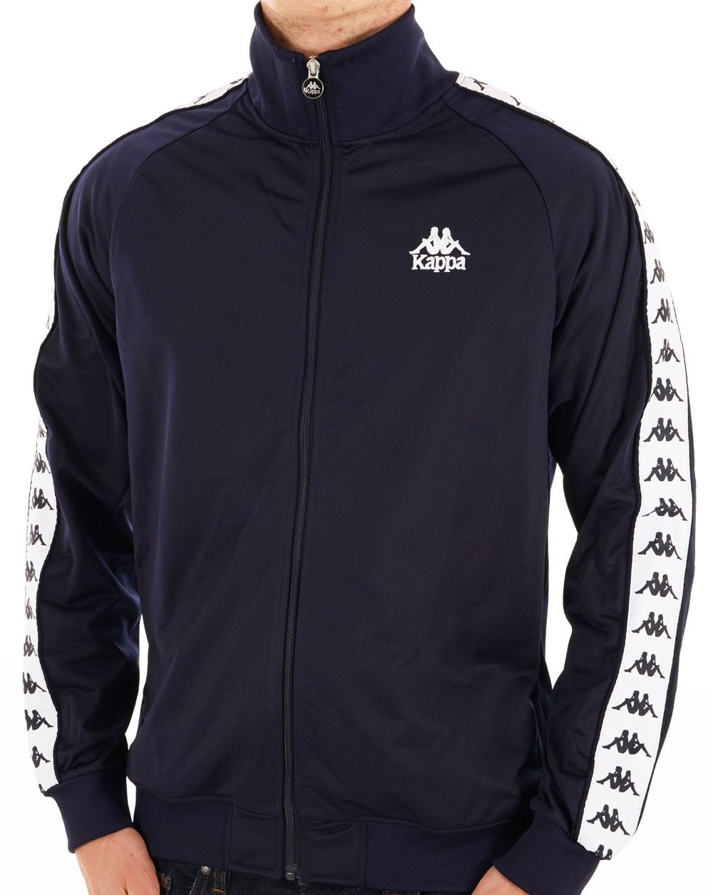 Kappa Lyman Track Top Navy Blue/White