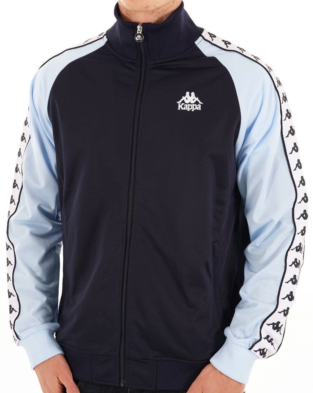 Kappa Uriah Track Top Navy/Sky Blue