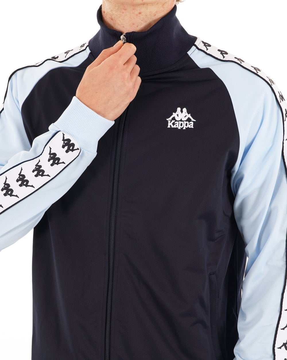Kappa Uriah Track Top Navy/Sky Blue