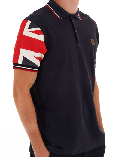 Trojan Union Flag Sleeve Polo Navy