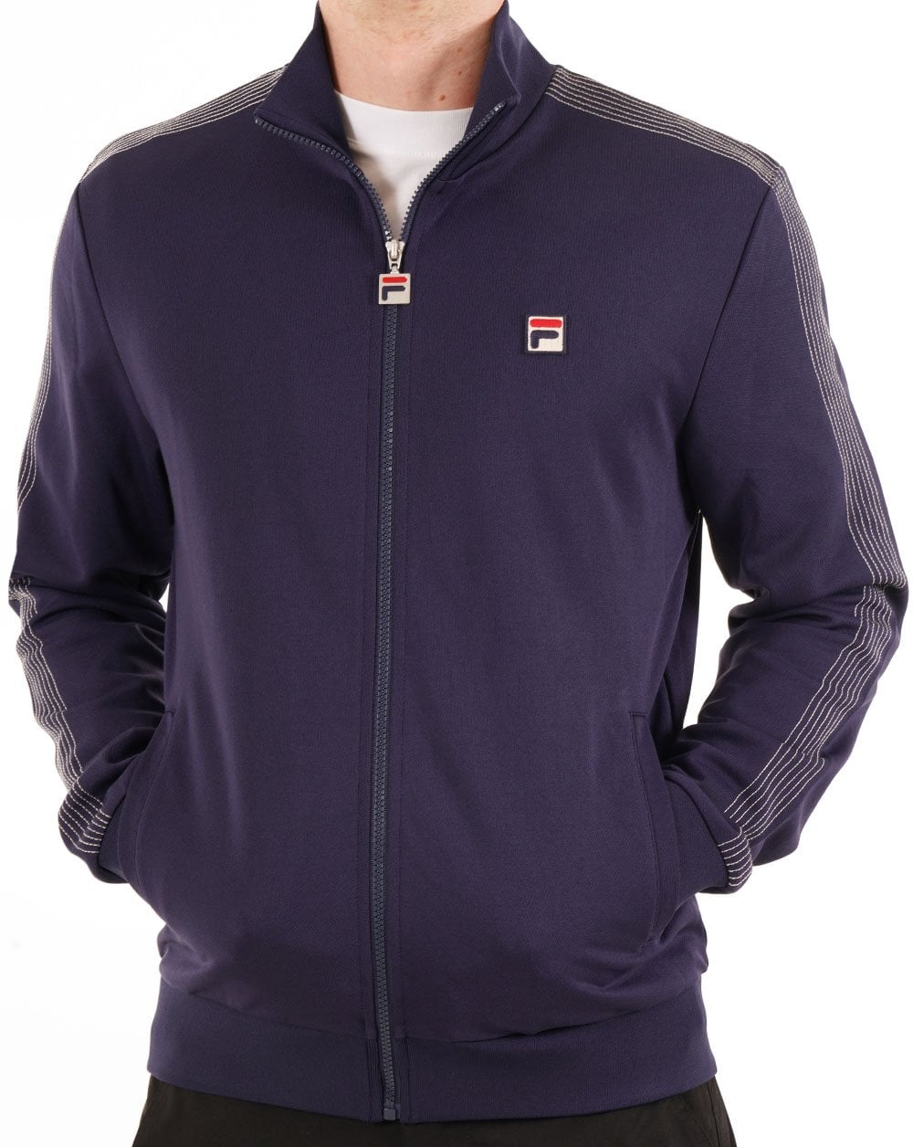 Fila Vintage Stitch Detail Track Top Navy