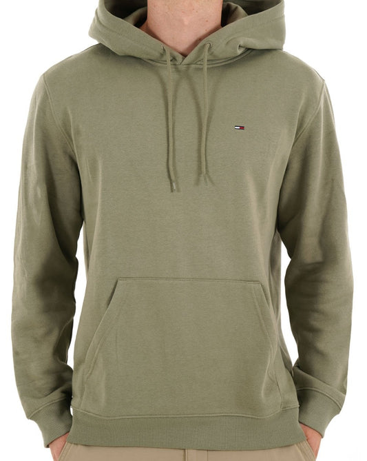 Tommy Jeans Flag Patch Hoodie Utility Sage