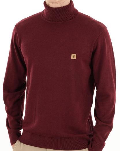 Gabicci Vintage Ricardo Roll Neck Knit Mulberry