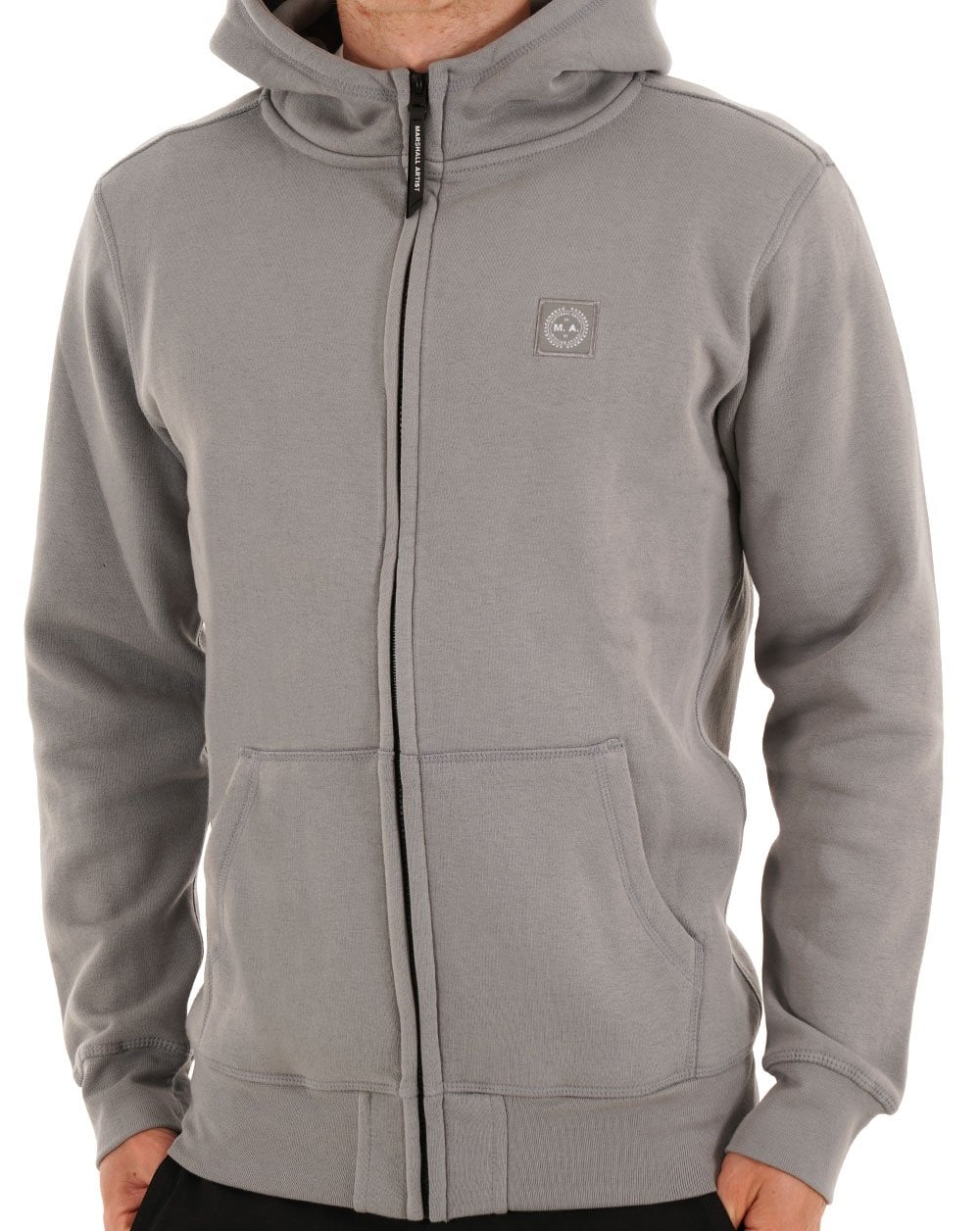 Marshall Artist Marchio Full Zip Hoodie Monument Grey