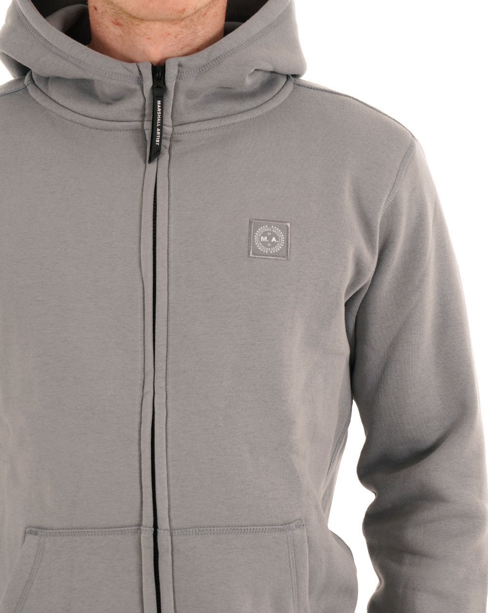 Marshall Artist Marchio Full Zip Hoodie Monument Grey