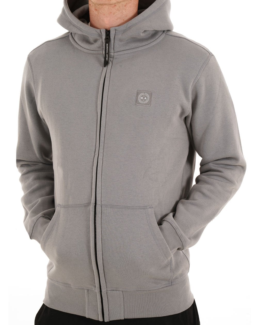 Marshall Artist Marchio Full Zip Hoodie Monument Grey