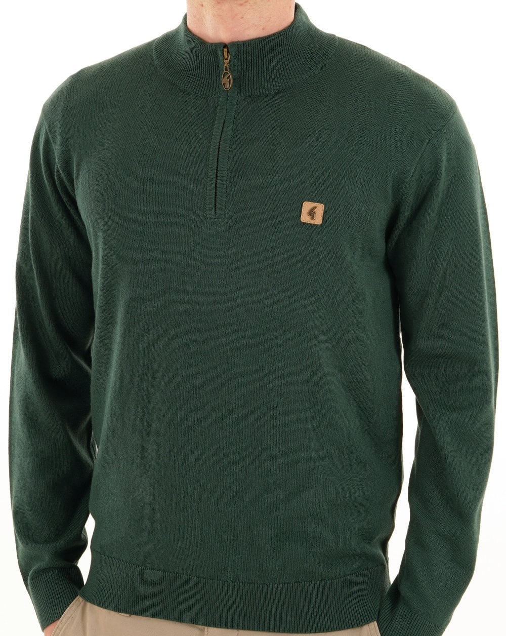 Gabicci Vintage Naxton 1/4 Zip Knit IVY Green