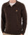 Gabicci Vintage Azima Full Button Polo DK Brown