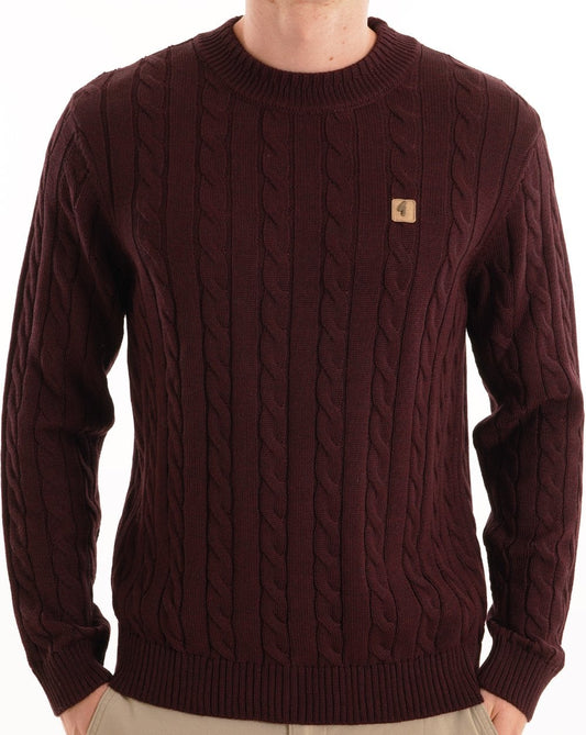 Gabicci Vintage Temor Cable Knit Mulberry
