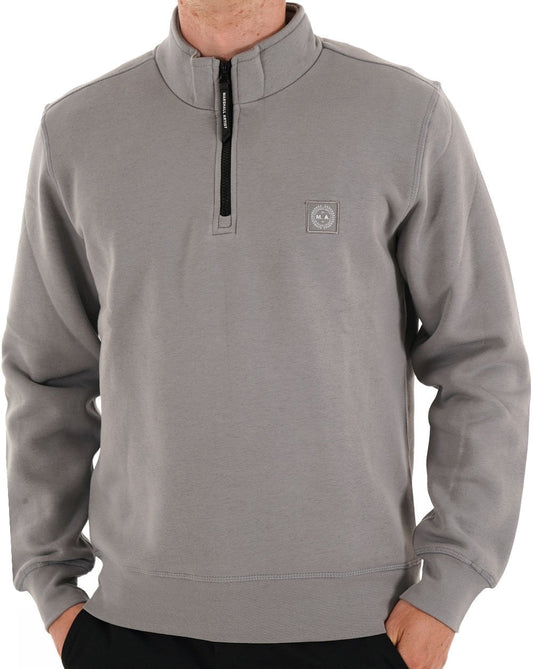 Marshall Artist Marchio 1/4 Zip Sweat Monument Grey