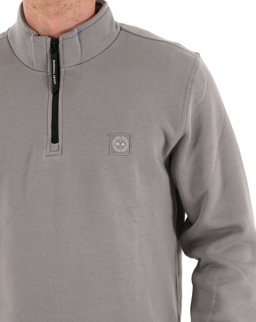 Marshall Artist Marchio 1/4 Zip Sweat Monument Grey