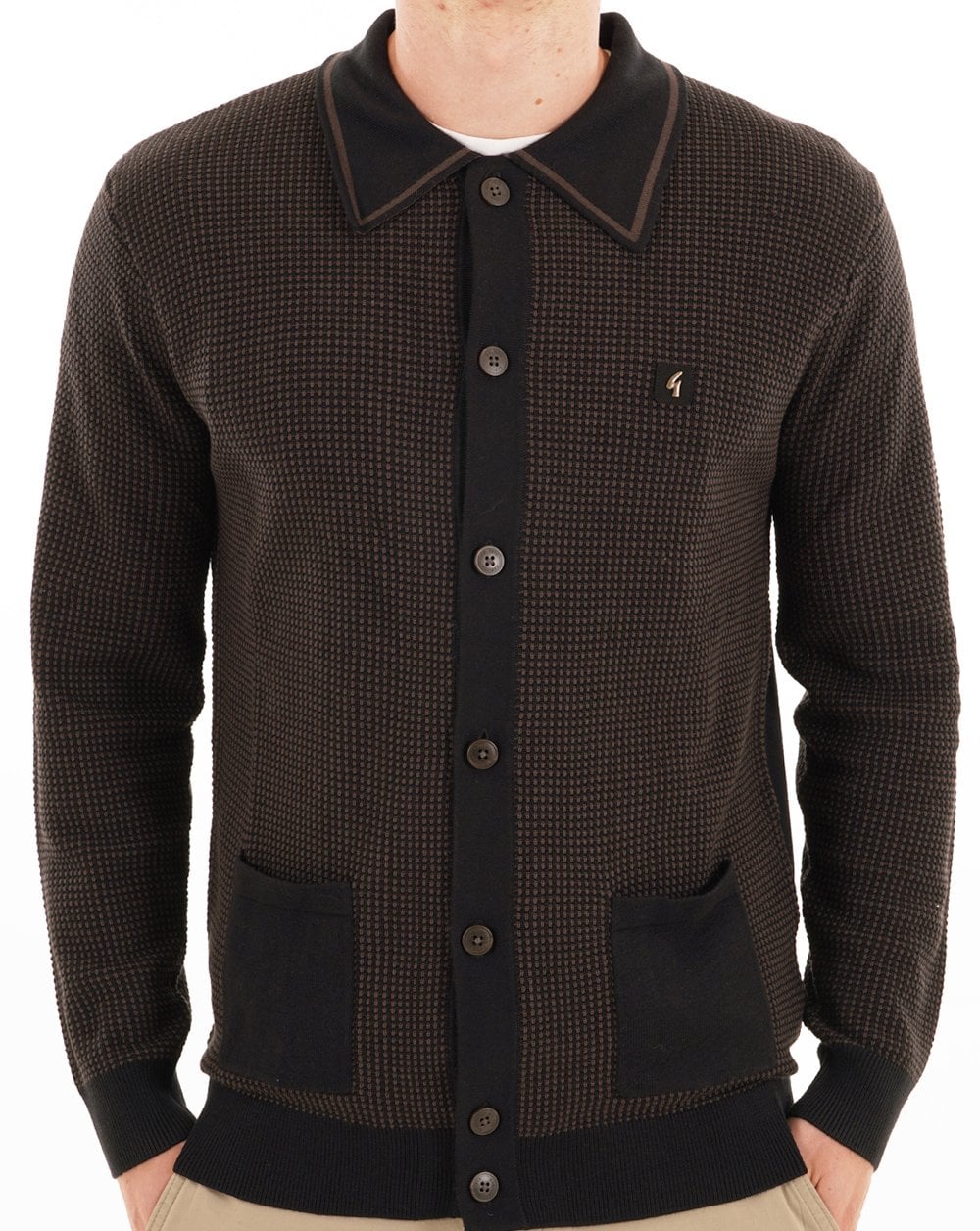 Gabicci Vintage Noel Button Through Knit Black