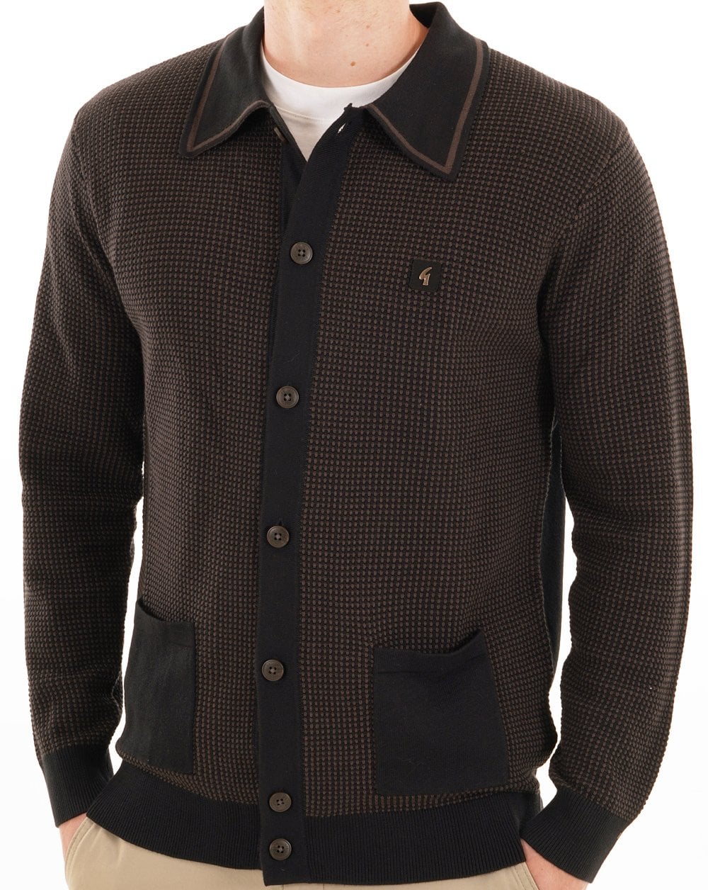 Gabicci Vintage Noel Button Through Knit Black