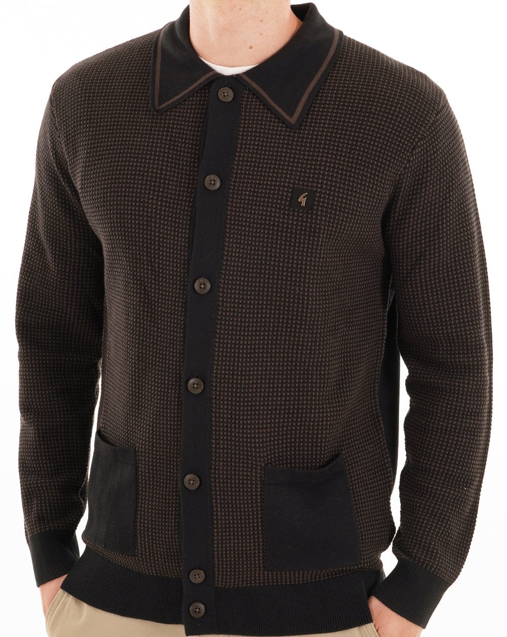 Gabicci Vintage Noel Button Through Knit Black