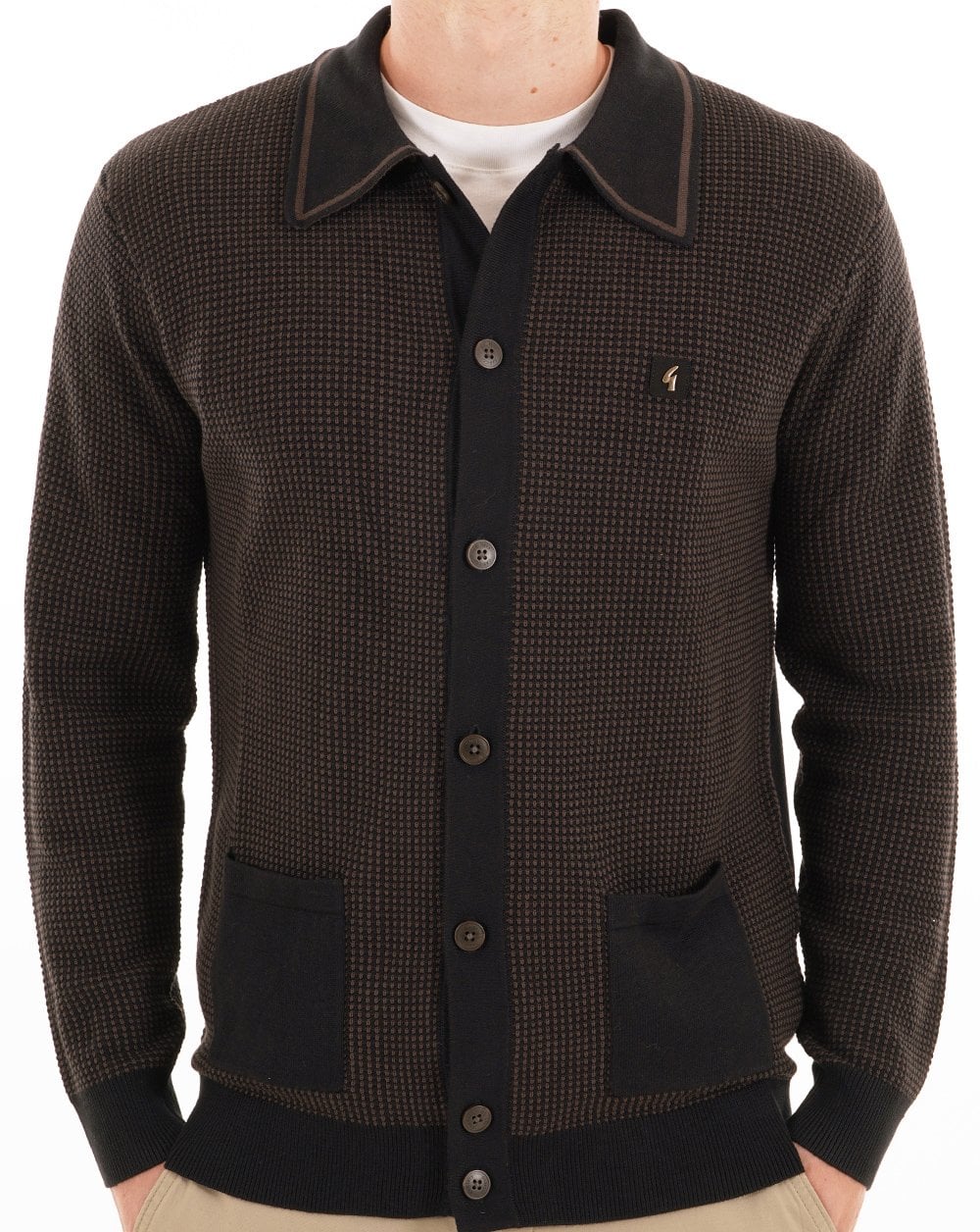 Gabicci Vintage Noel Button Through Knit Black