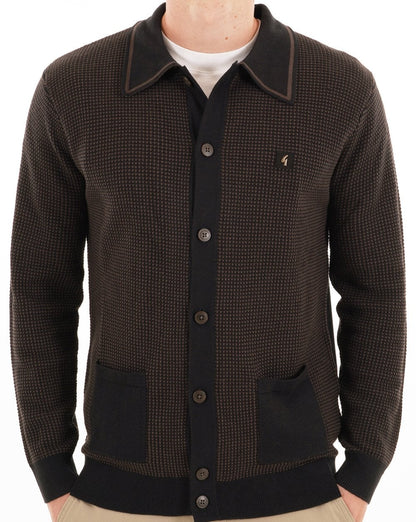 Gabicci Vintage Noel Button Through Knit Black
