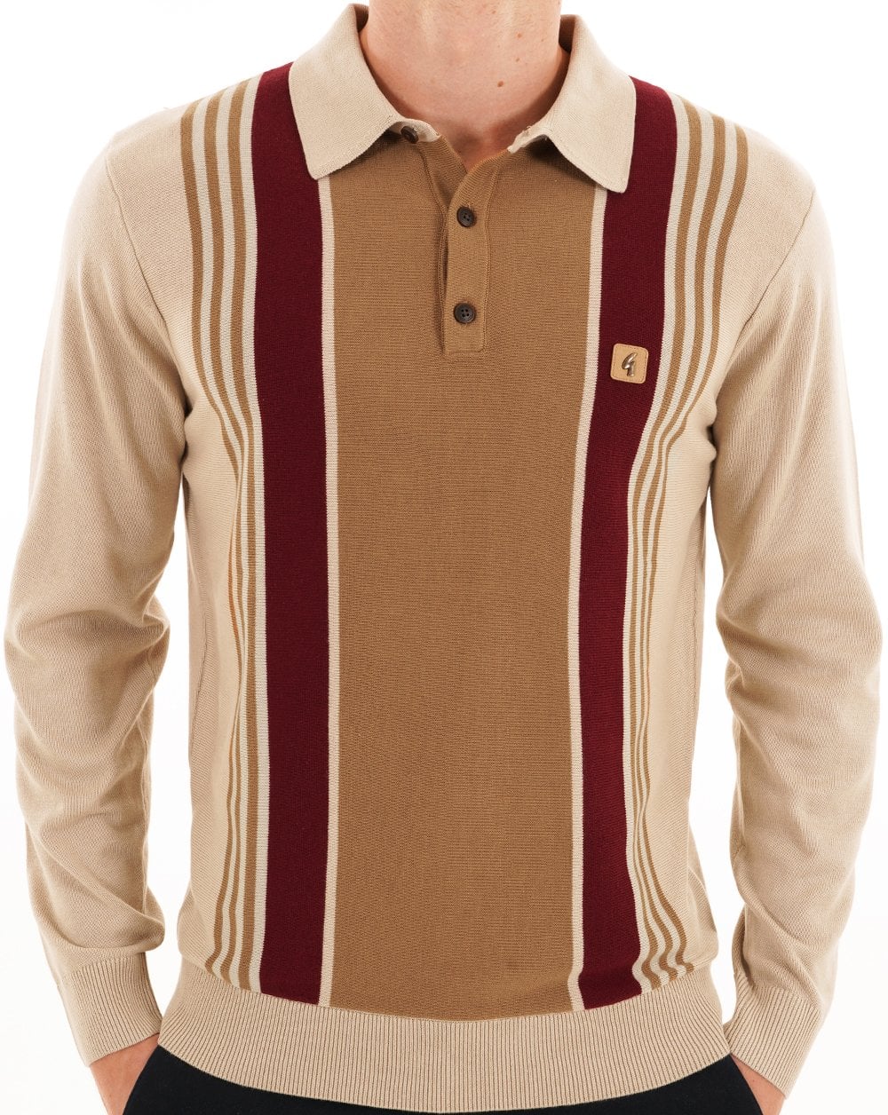 Gabicci Vintage Searle Knitted Polo Linen