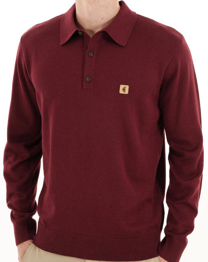 Gabicci Vintage Francesco Knitted Polo Mulberry