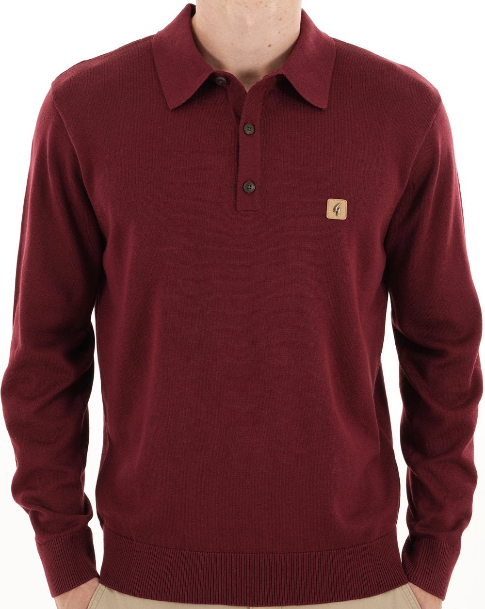 Gabicci Vintage Francesco Knitted Polo Mulberry