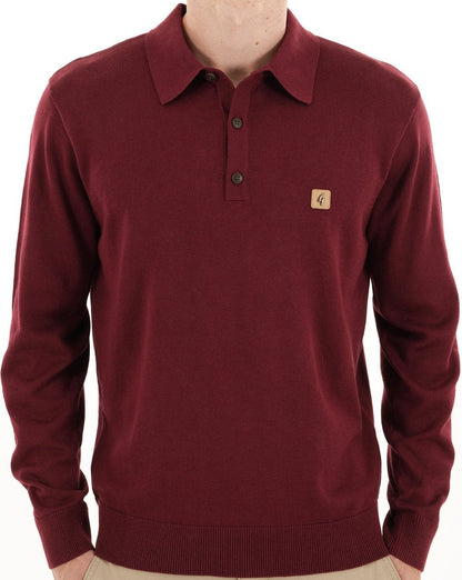 Gabicci Vintage Francesco Knitted Polo Mulberry