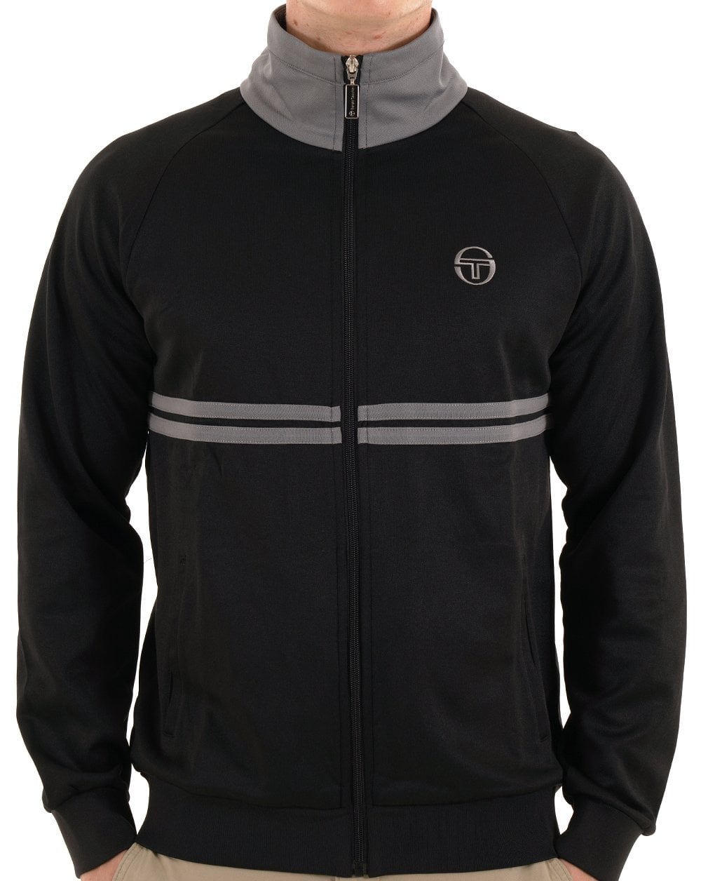 Sergio Tacchini Dallas Track Top Black Grey