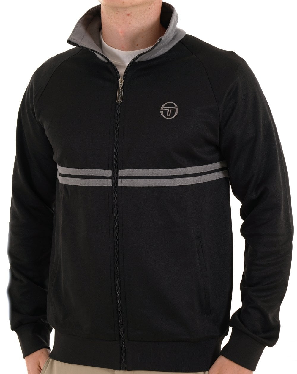 Sergio Tacchini Dallas Track Top Black Grey