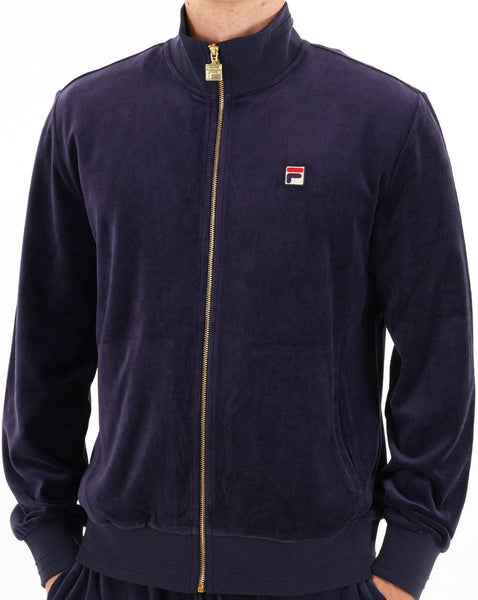 Fila Vintage Velour Track Top Navy
