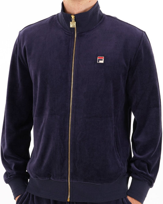 Fila Vintage Velour Track Top Navy