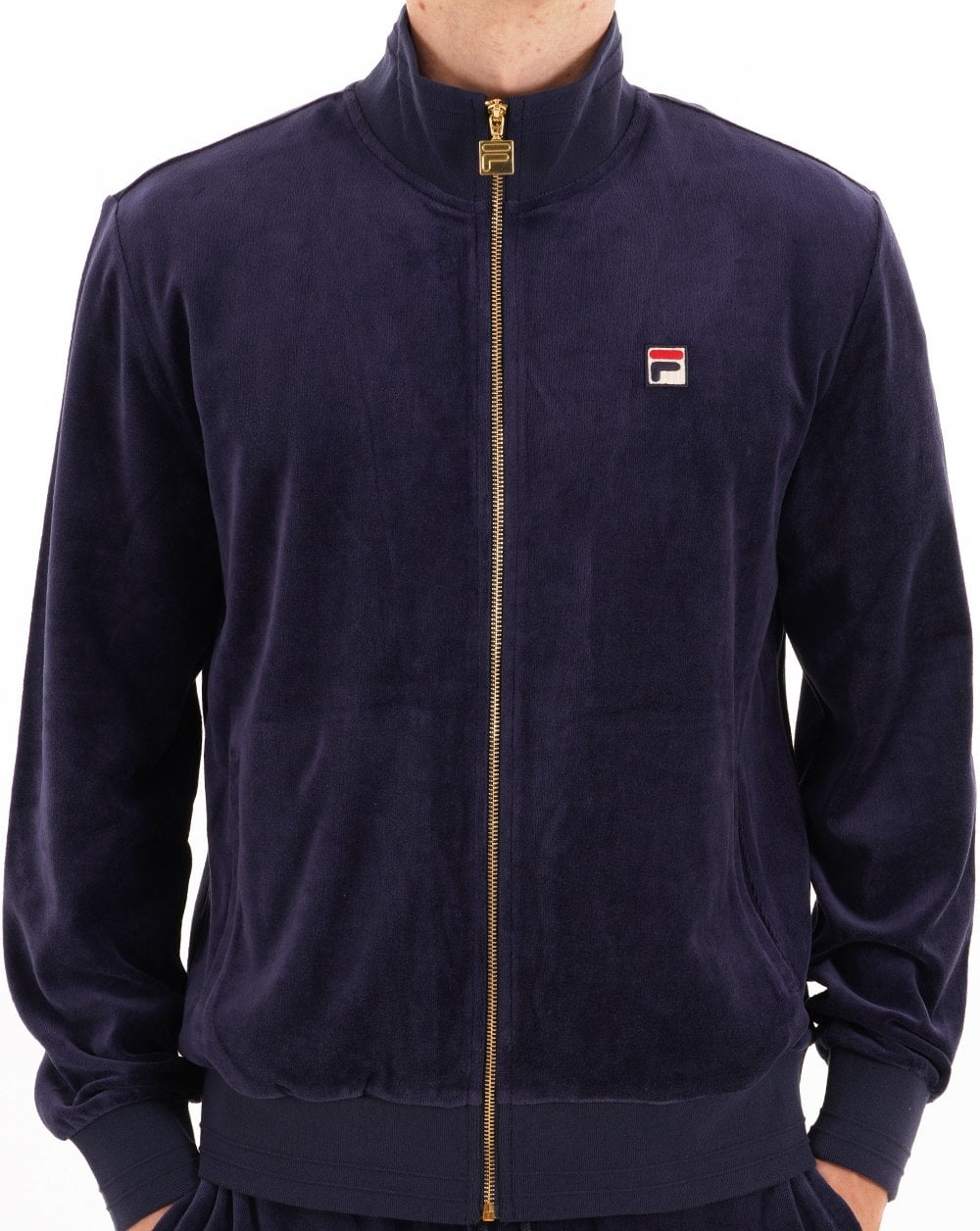 Fila Vintage Velour Track Top Navy